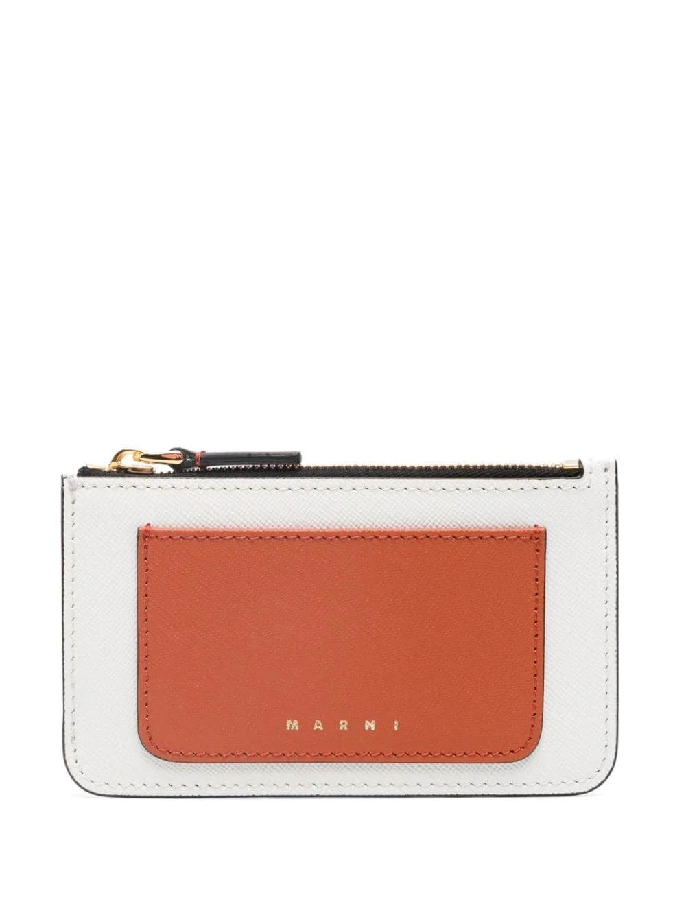 colour-block leather cardholder - 1