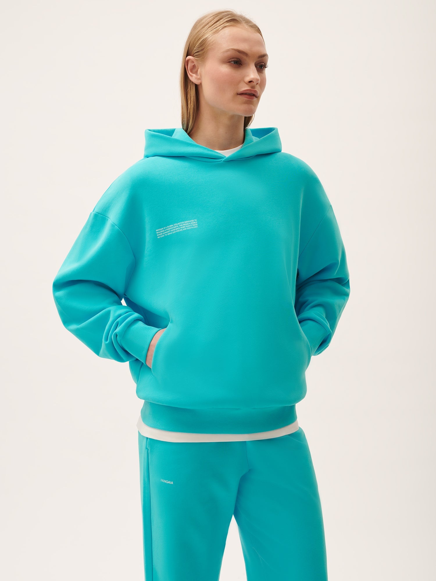 Womens 365 Midweight Hoodie - Ocean Turquoise - 5