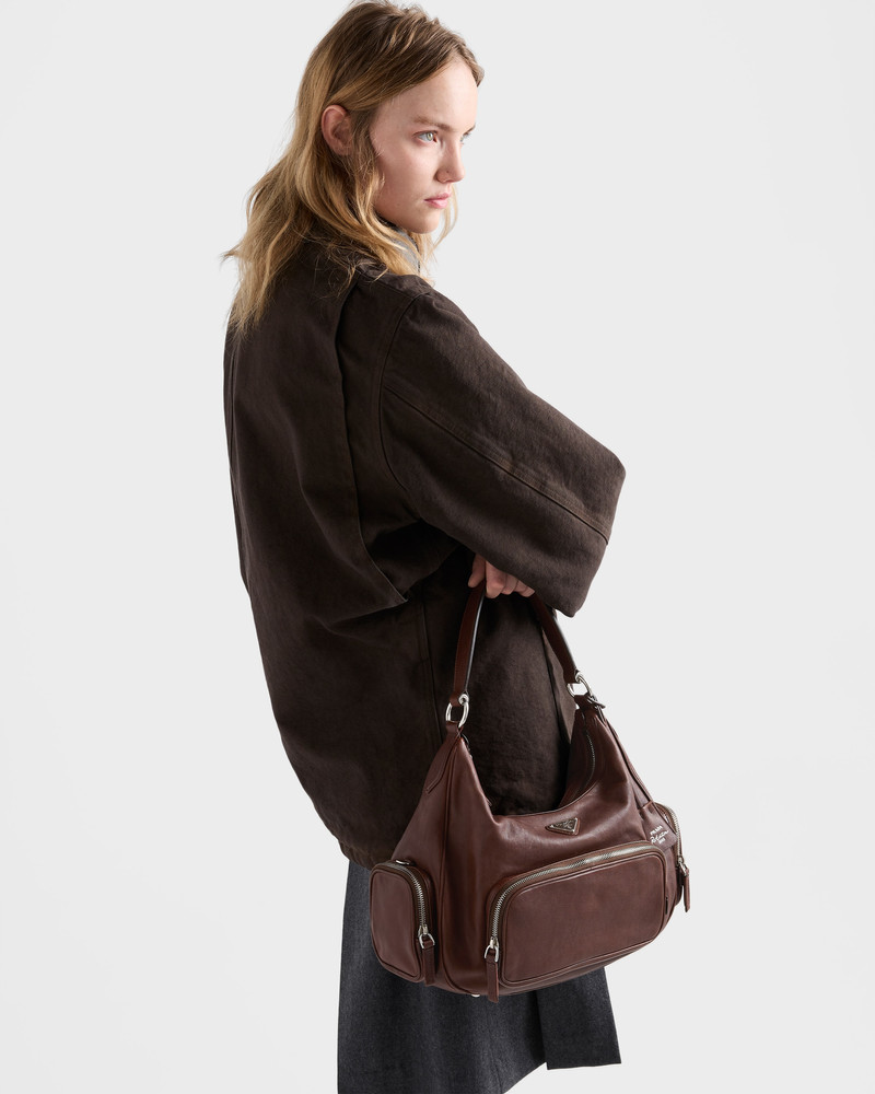 Medium washed leather bag 9