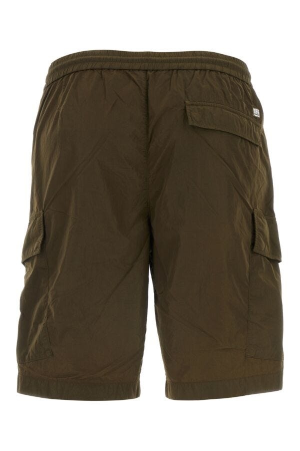 C.P. Company Man Army Green Nylon Bermuda Shorts - 2