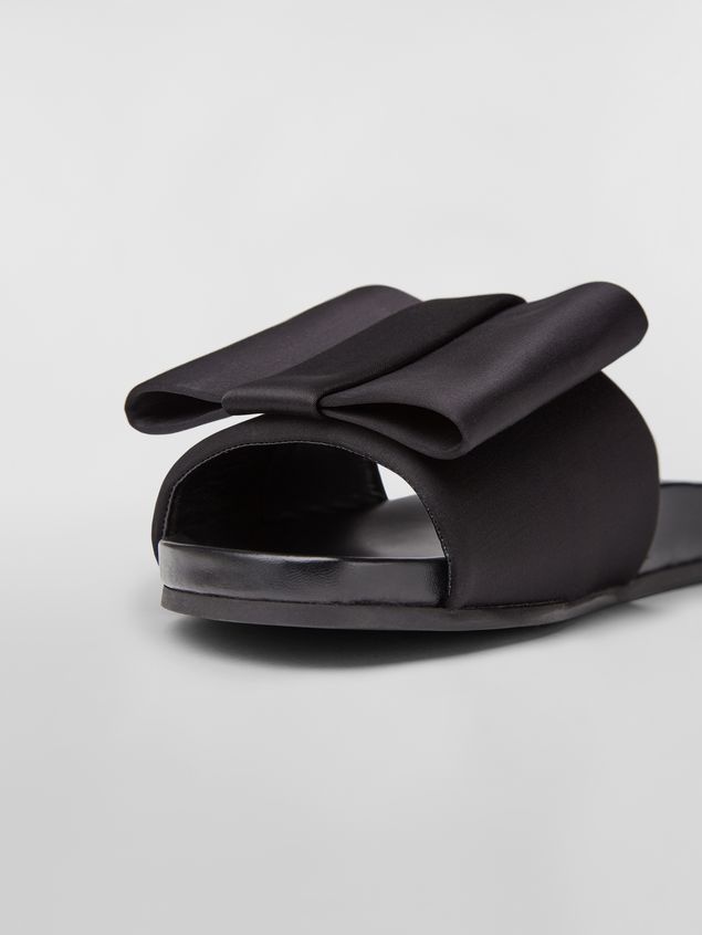 BOW SATIN ONE-BAND SANDAL - 5