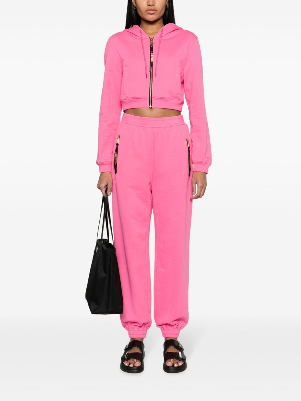 logo-lettering jersey track pants - 2
