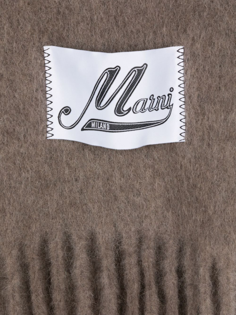 Marni Women Striped Brushed Alpaca Mohair Scarf - 2