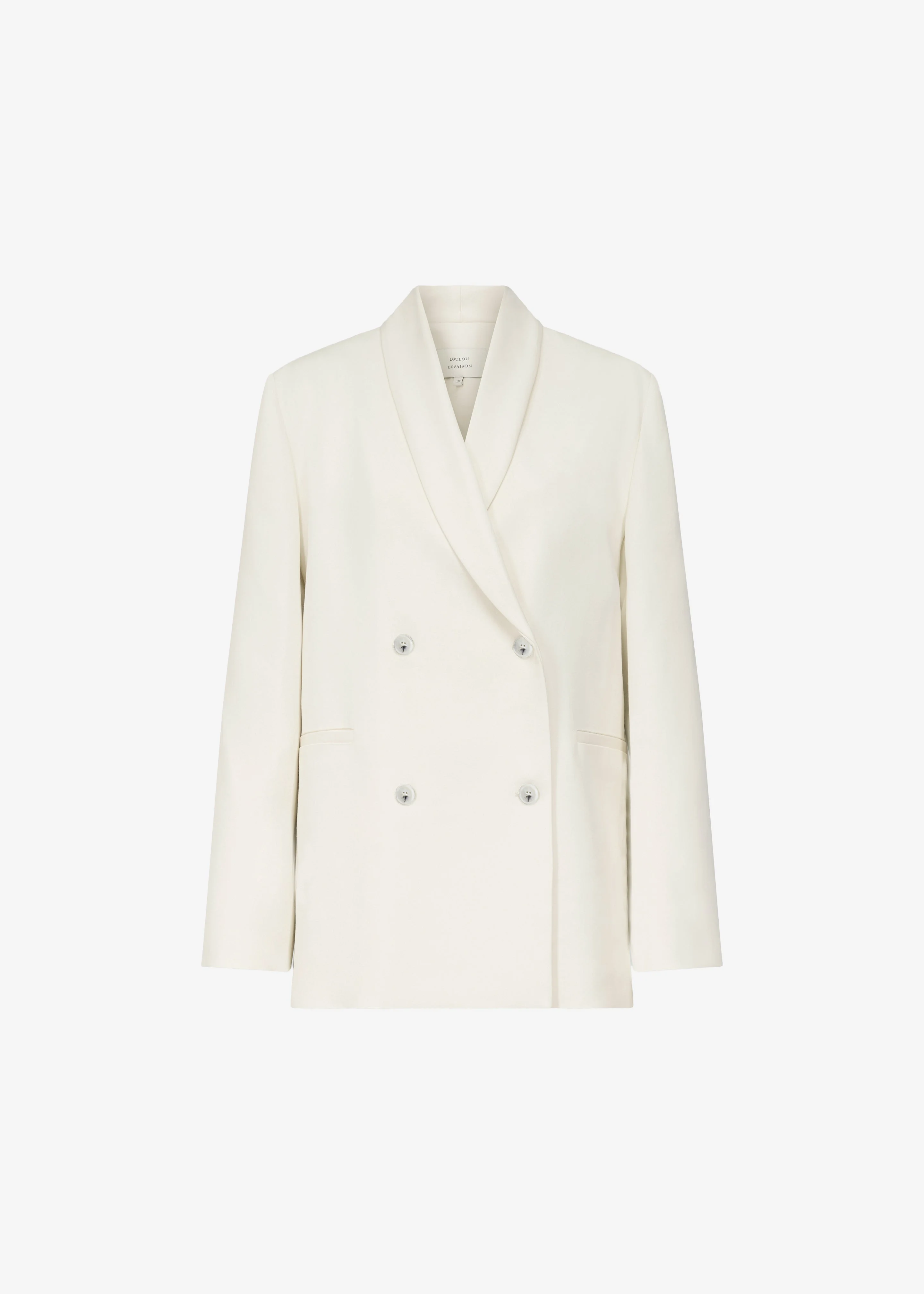 Loulou de Saison Sira Shawl Collar Jacket - Ivory - 1