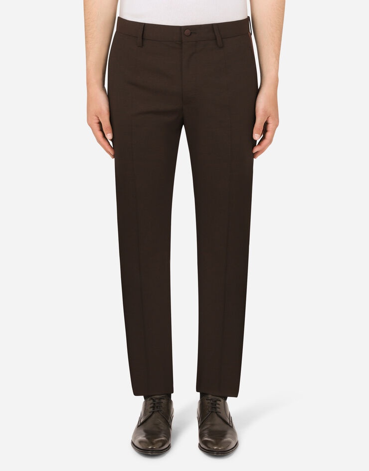 Stretch wool tuxedo pants - 1