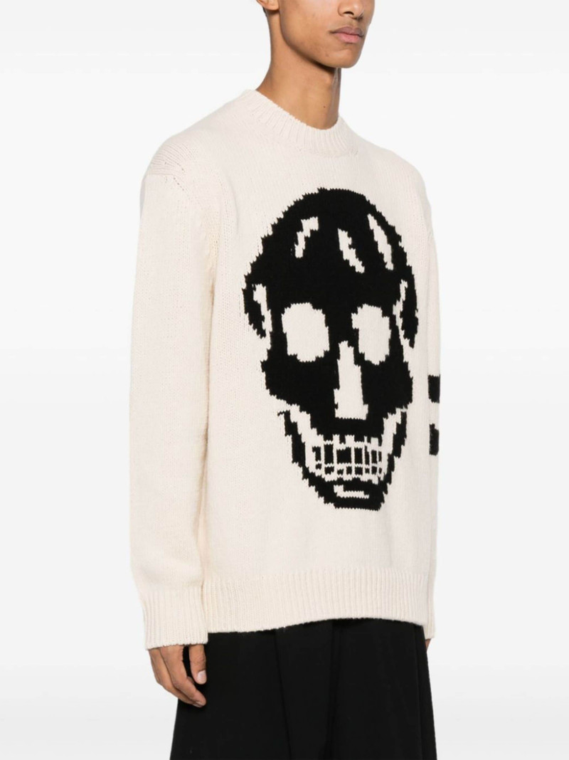 skull-intarsia stripe-detail jumper 3