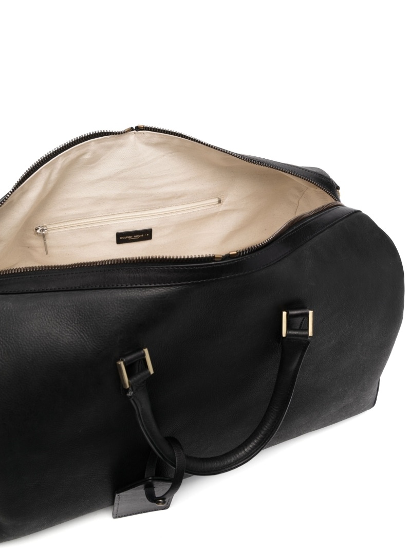 zip-up leather duffle bag - 4