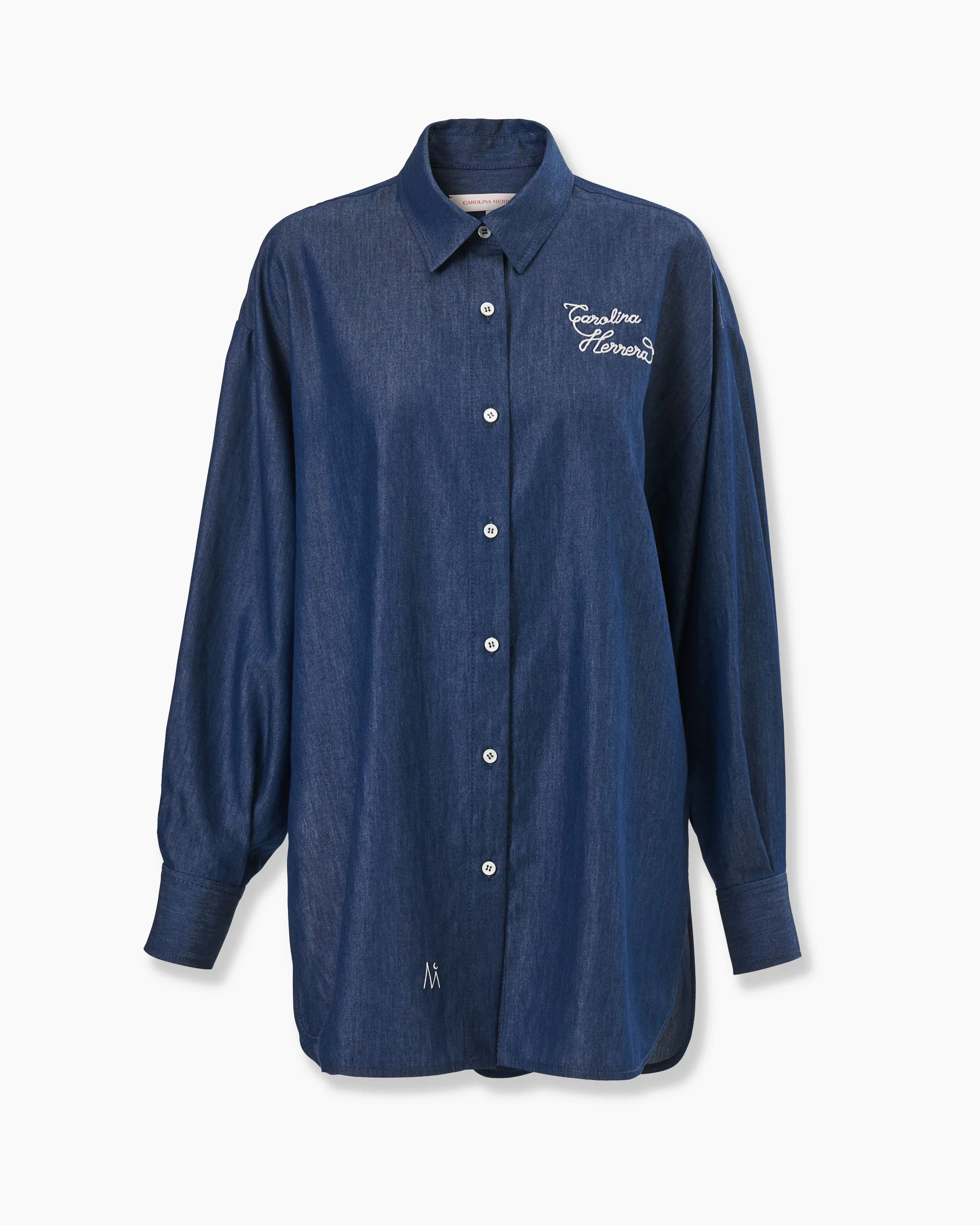 Carolina Herrera x Miron Crosby Chambray Blouse - 1