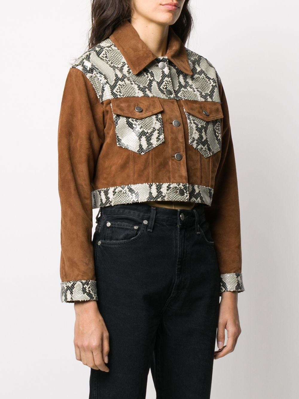 snakes-panelled jacket - 3
