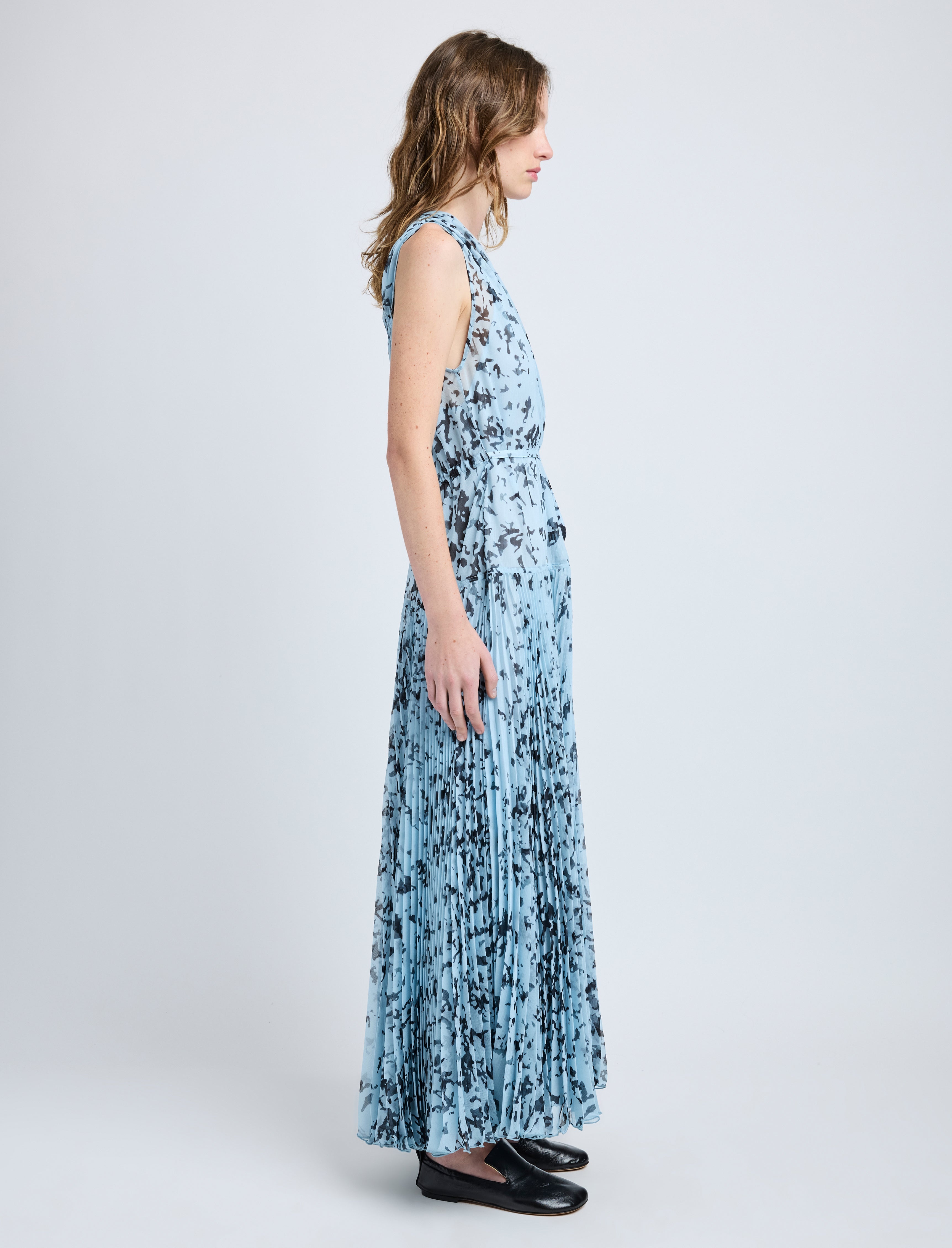 Pat Dress in Printed Crinkle Chiffon - 3