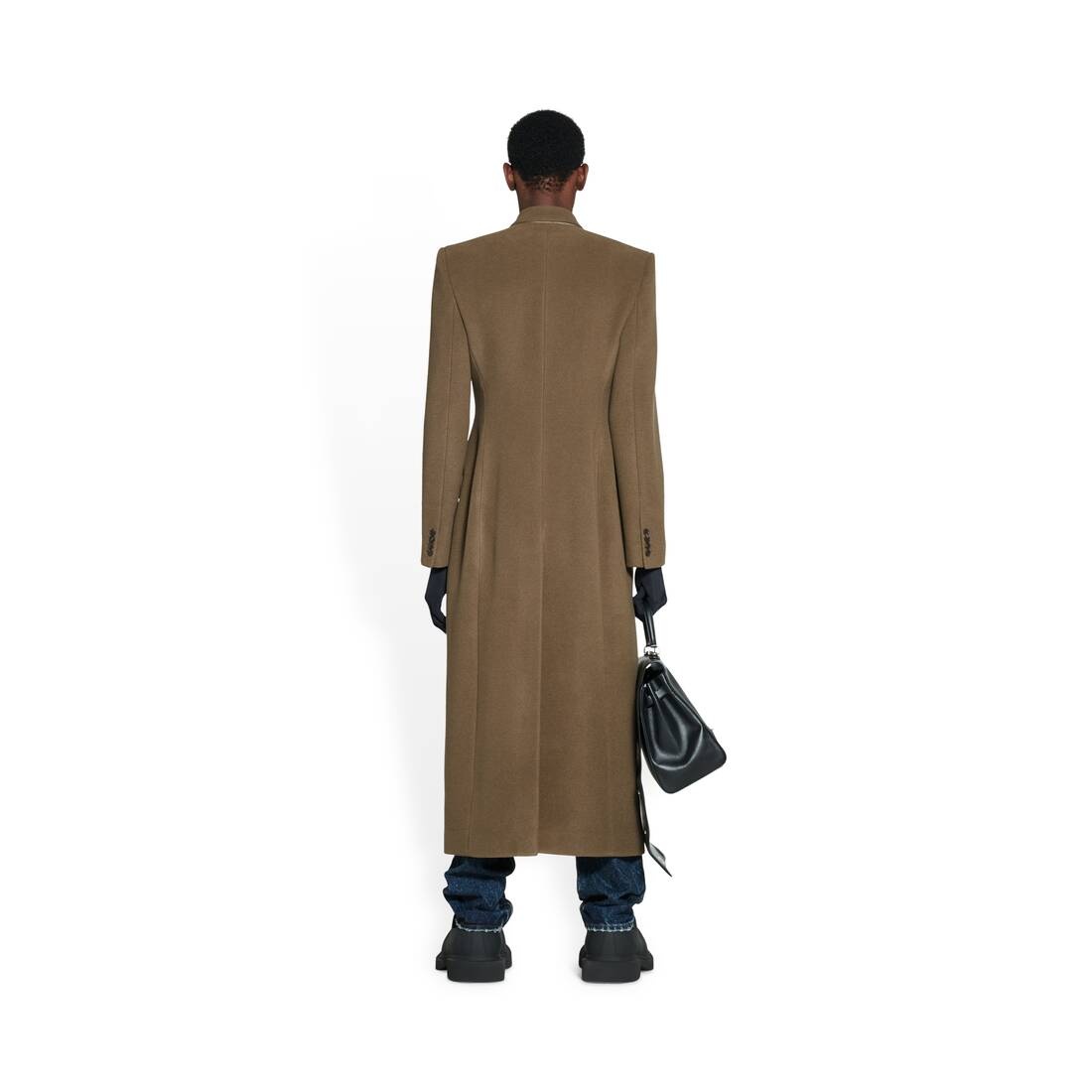 Men's Hourglass Coat in Dark Beige - 4