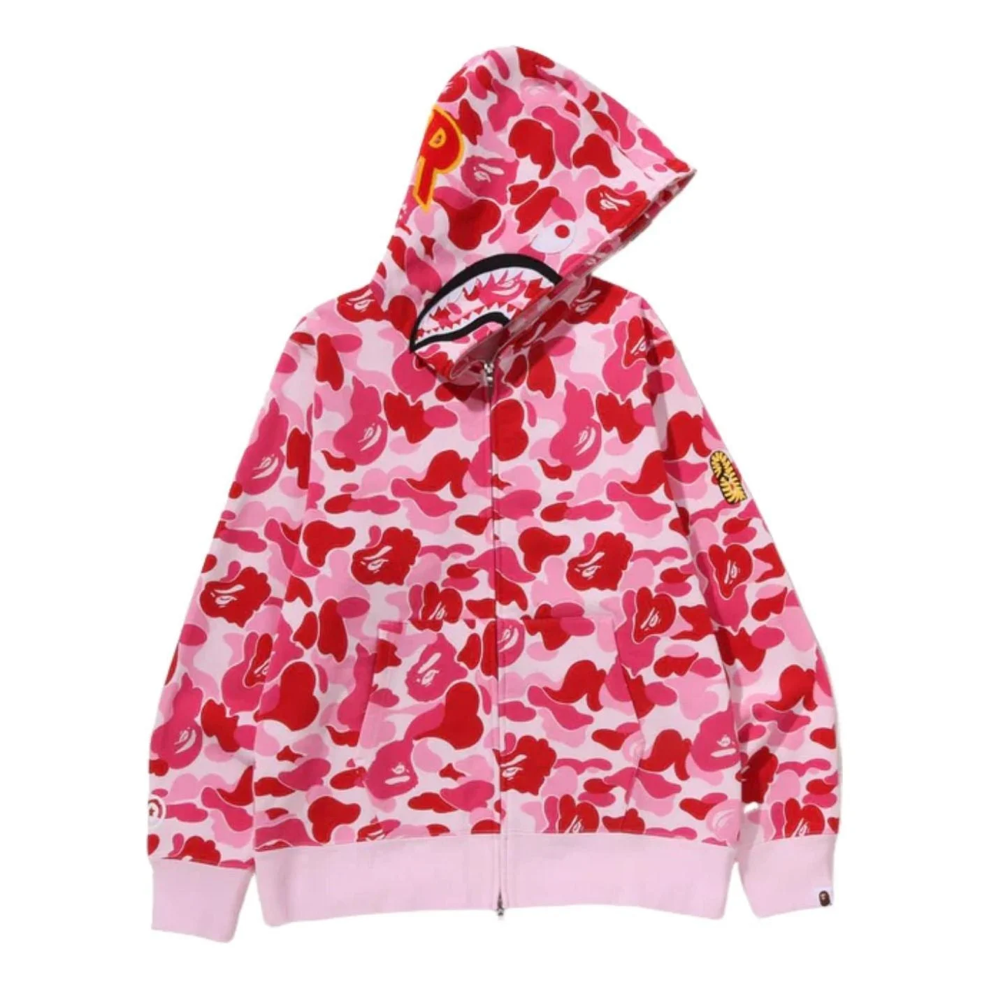 A Bathing Ape ABC Camo 2nd Shark Full Zip Hoodie 'Pink' 1M30-115-008-PNK - 1