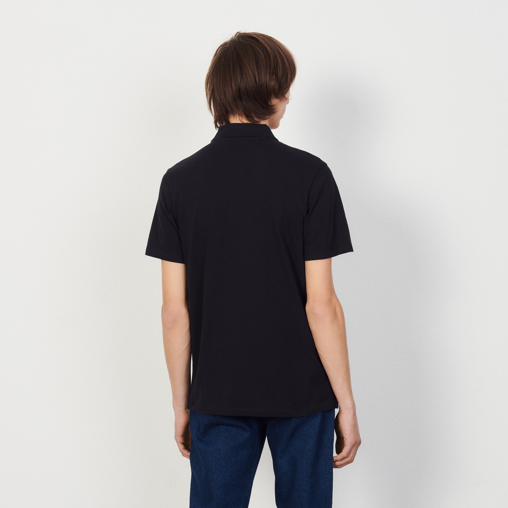 Cotton polo shirt with patch - 3
