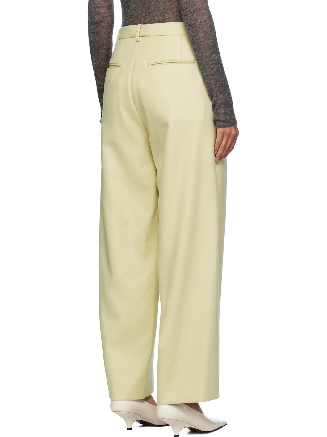 Yellow Light Melton Trousers - 3