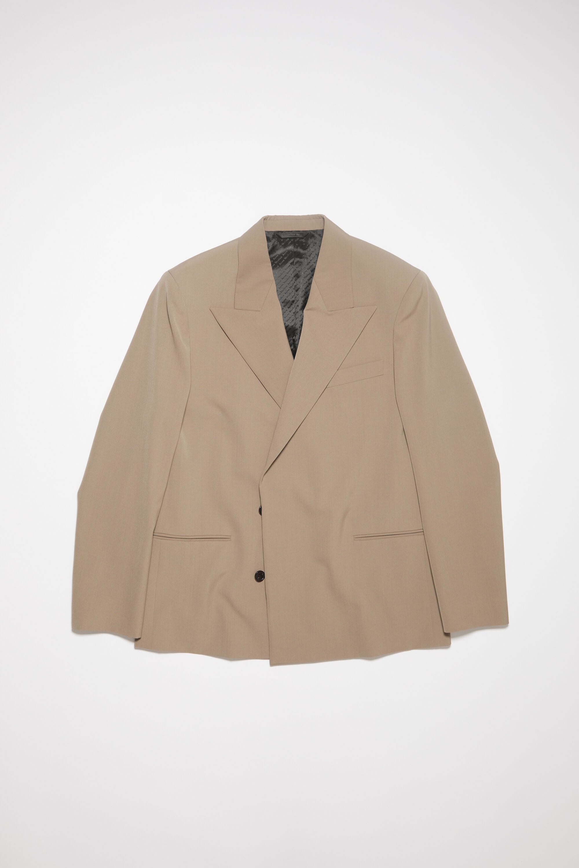 Regular fit suit jacket - Mud grey - 1