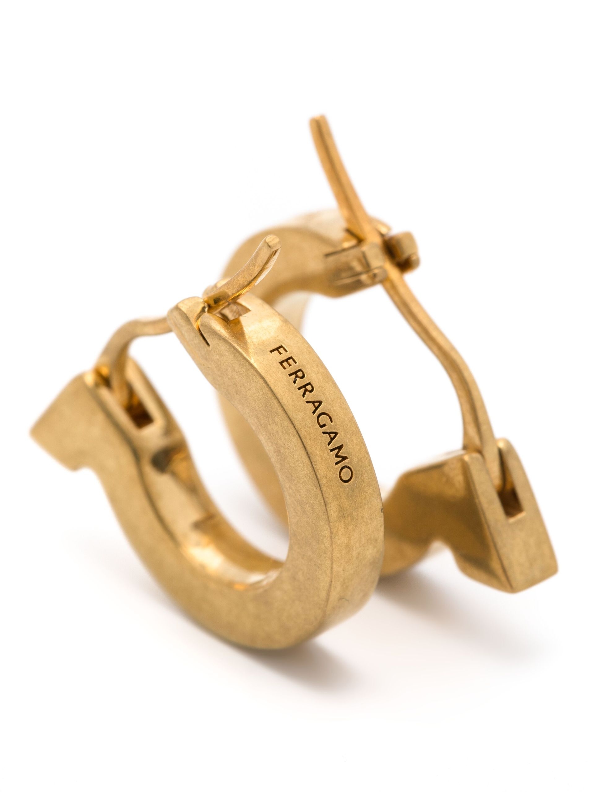 Gold-Tone Gancini Hoop Earrings - 3