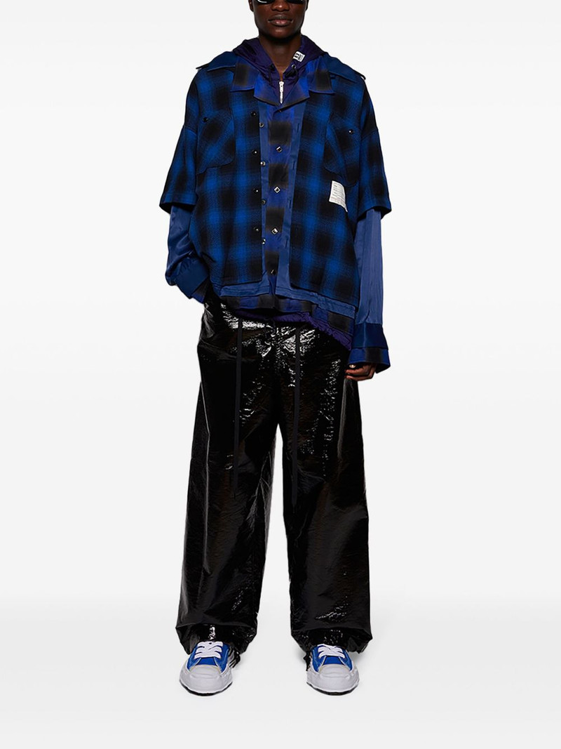 Maison MIHARAYASUHIRO layered checked-pattern shirt outlook