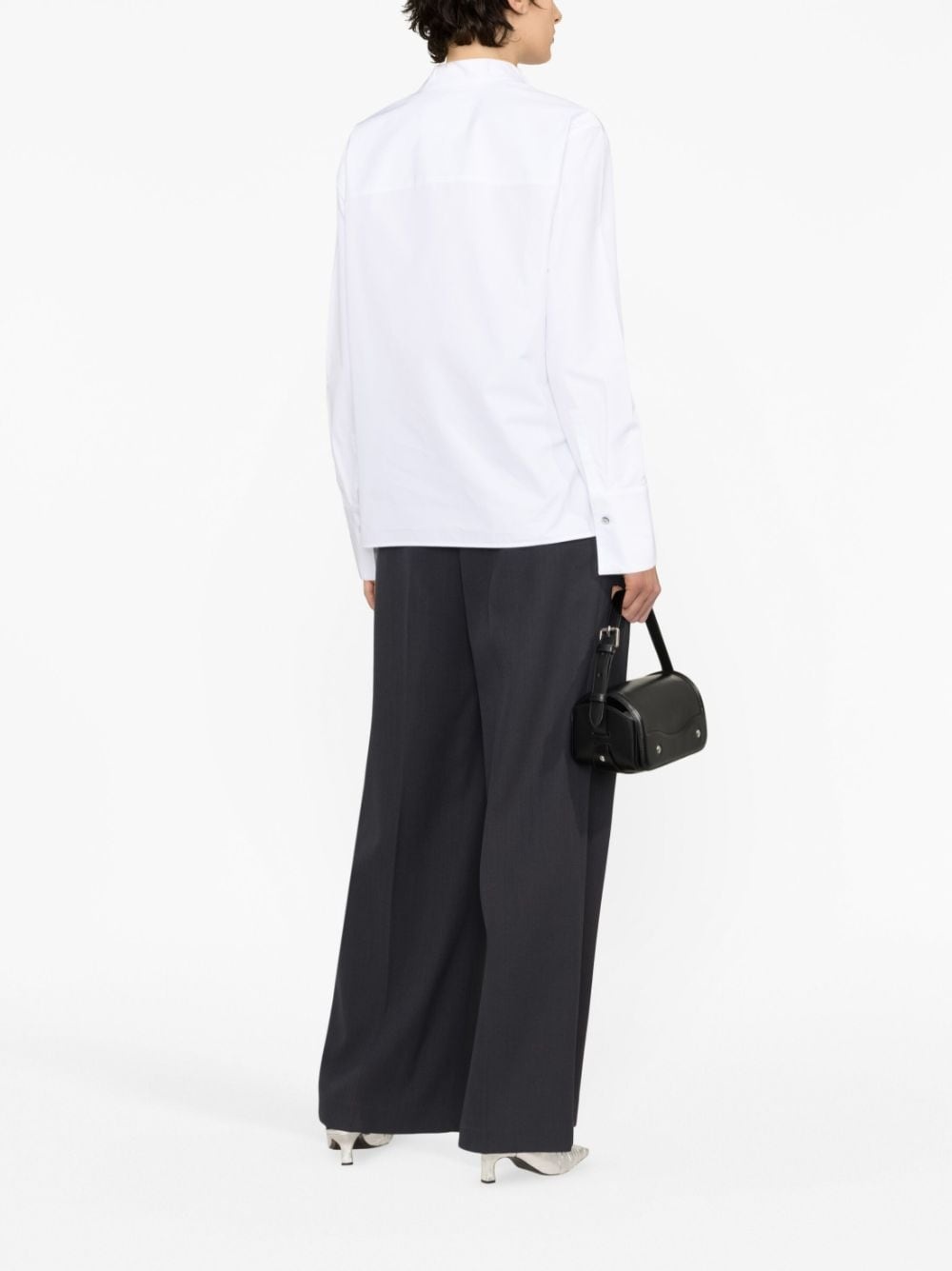 bow-detailing cotton shirt - 4