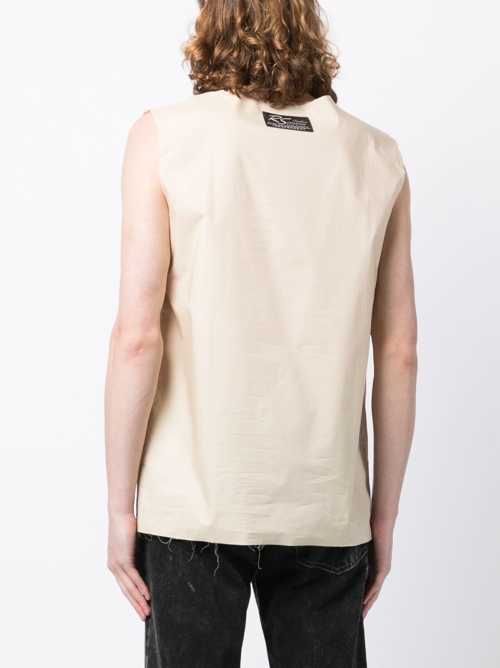 sketch-print cotton vest top - 4