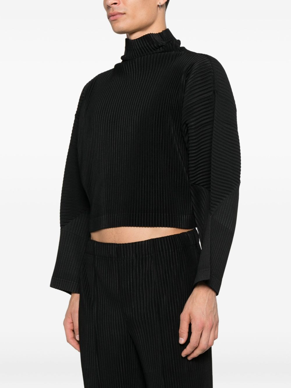 Mc June pleated high-neck T-shirt - 3
