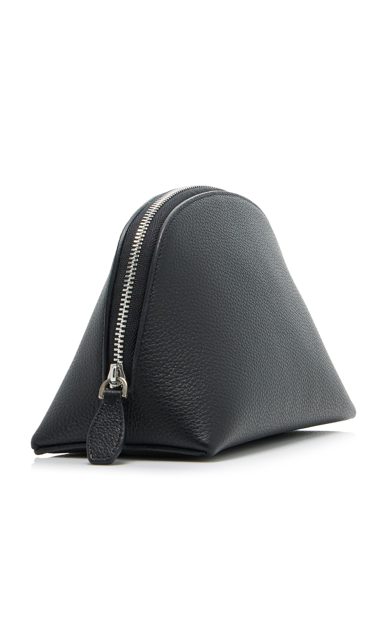 Small Grained Leather Pouch black - 3