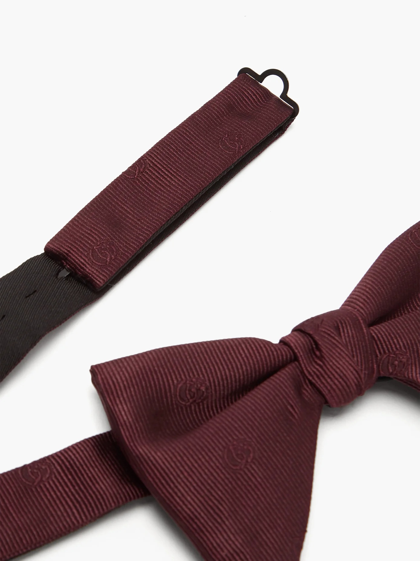 Logo-jacquard silk-faille bow tie - 3