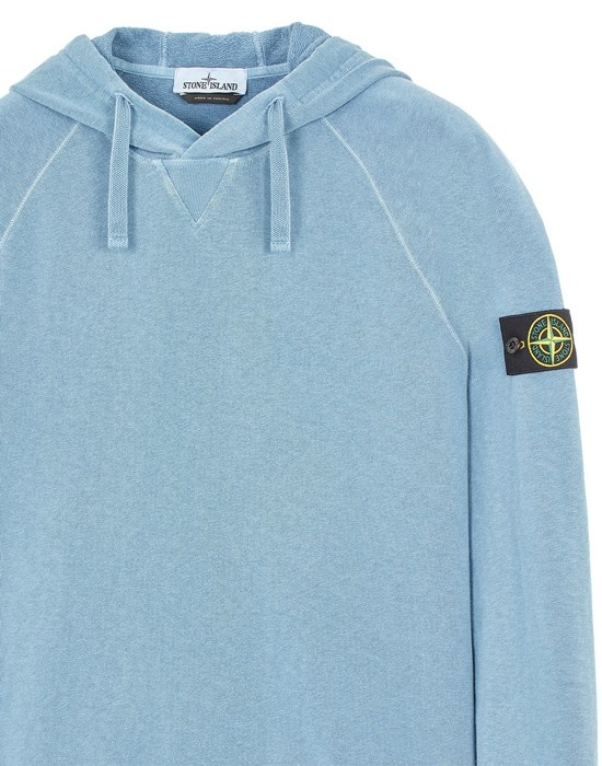 62160 MALFILE' FLEECE_ GARMENT DYED 'OLD' EFFECT PASTEL BLUE - 3