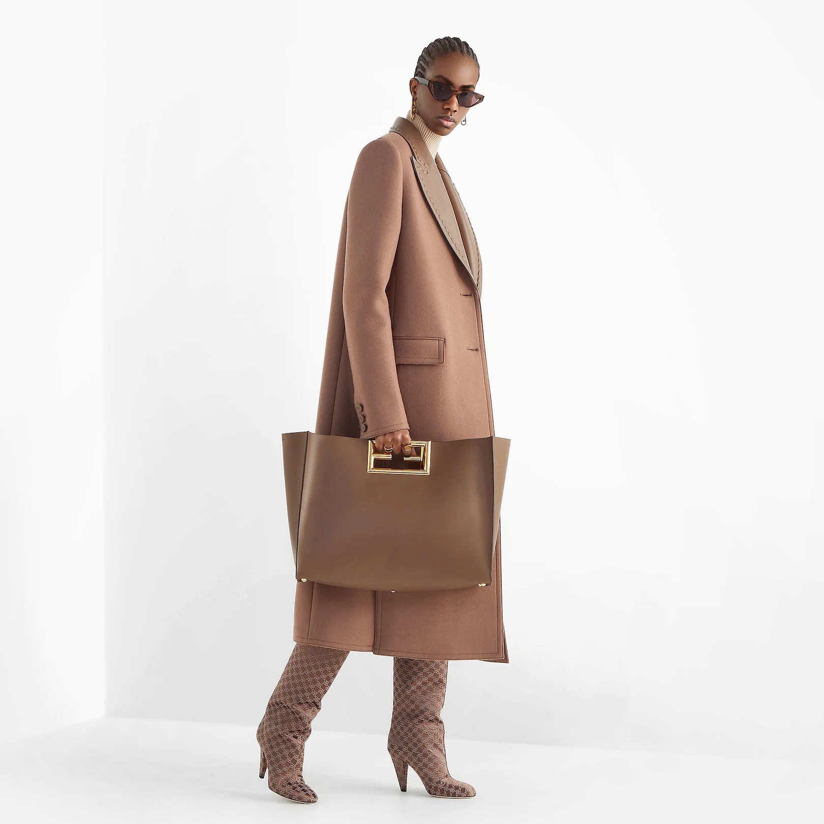 Brown wool coat - 4