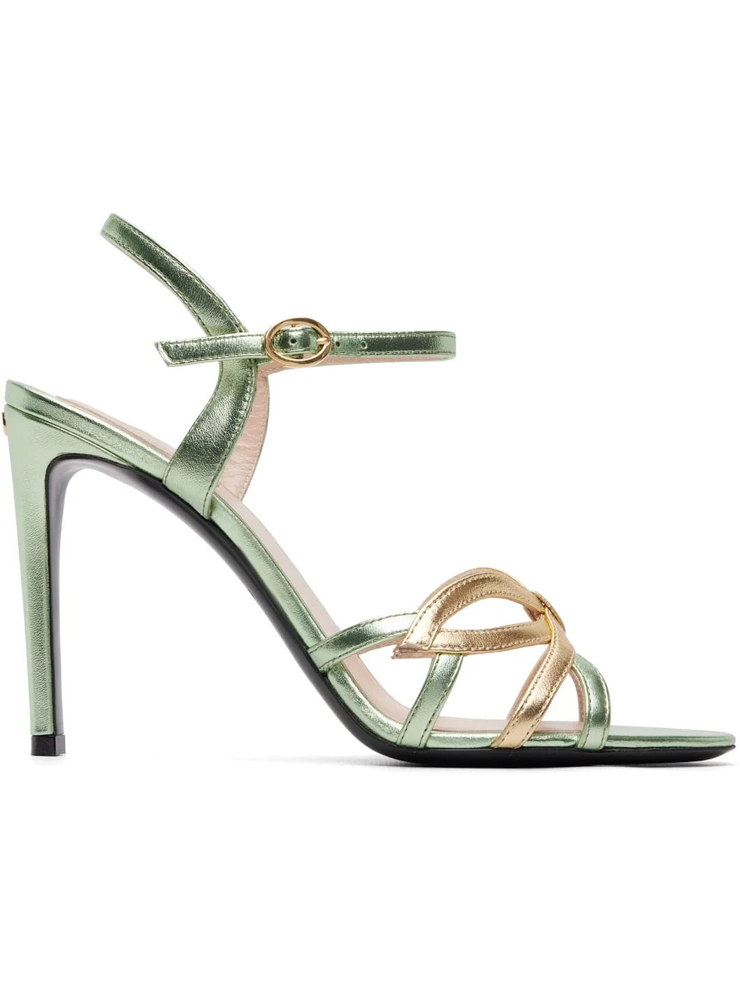 Green Bow Heeled Sandals - 1