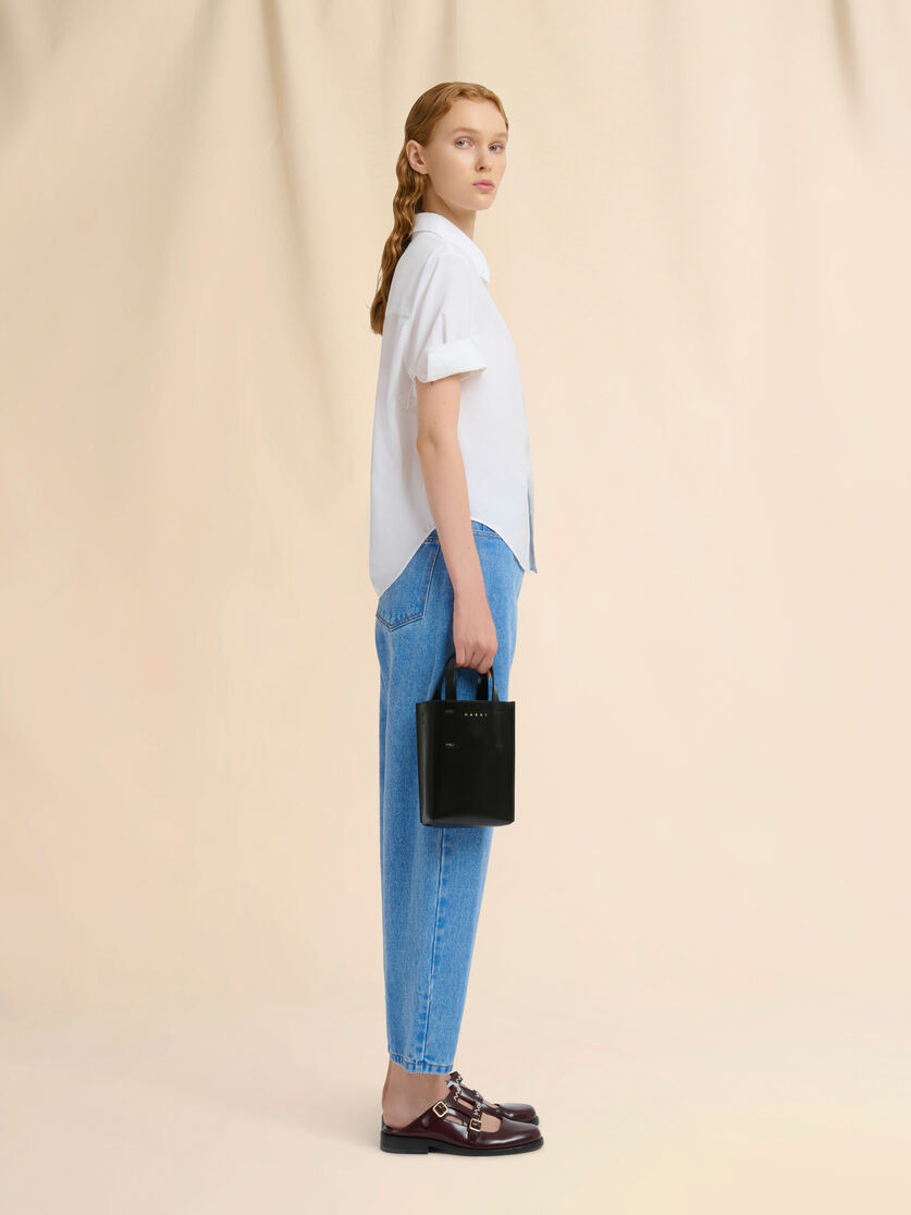 MUSEO NANO BAG IN BLACK LEATHER - 2