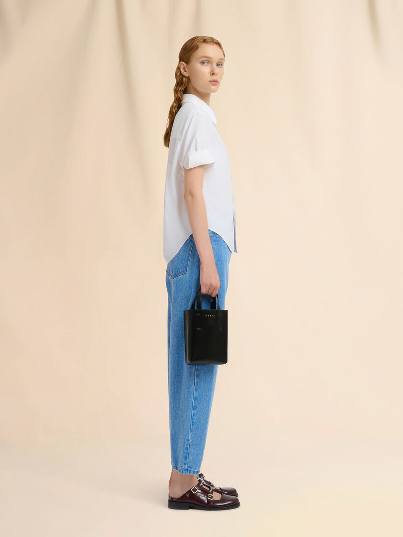 Marni MUSEO NANO BAG IN BLACK LEATHER outlook