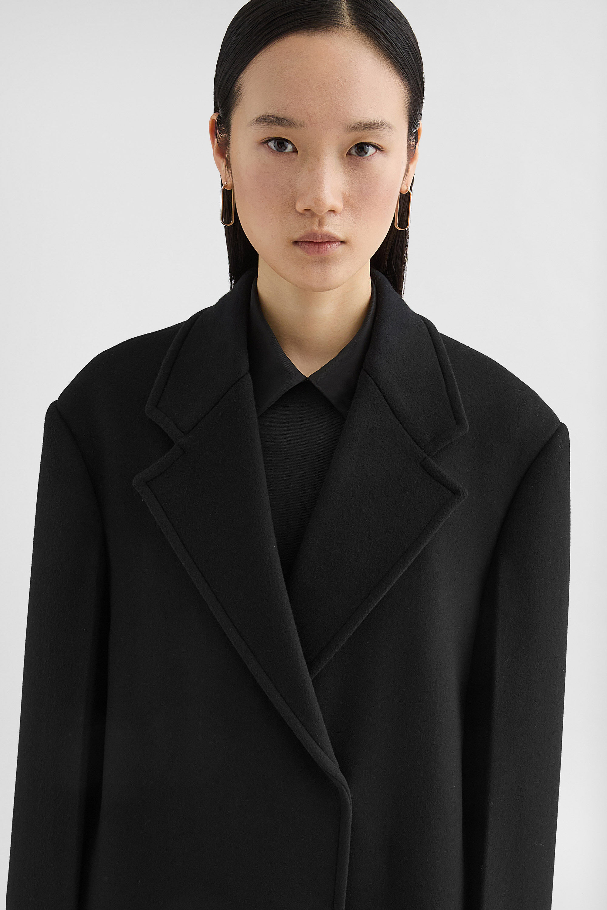 Double Wool Tailored Coat - 5