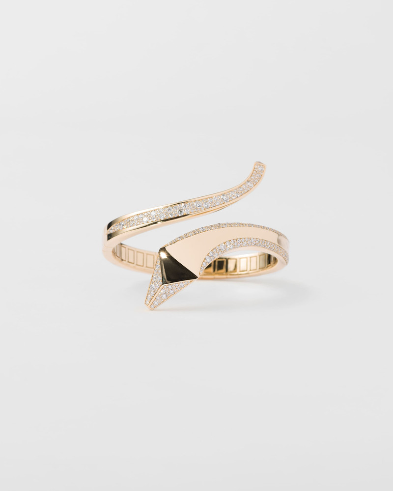 Eternal Gold snake bracelet in yellow gold and diamonds 1