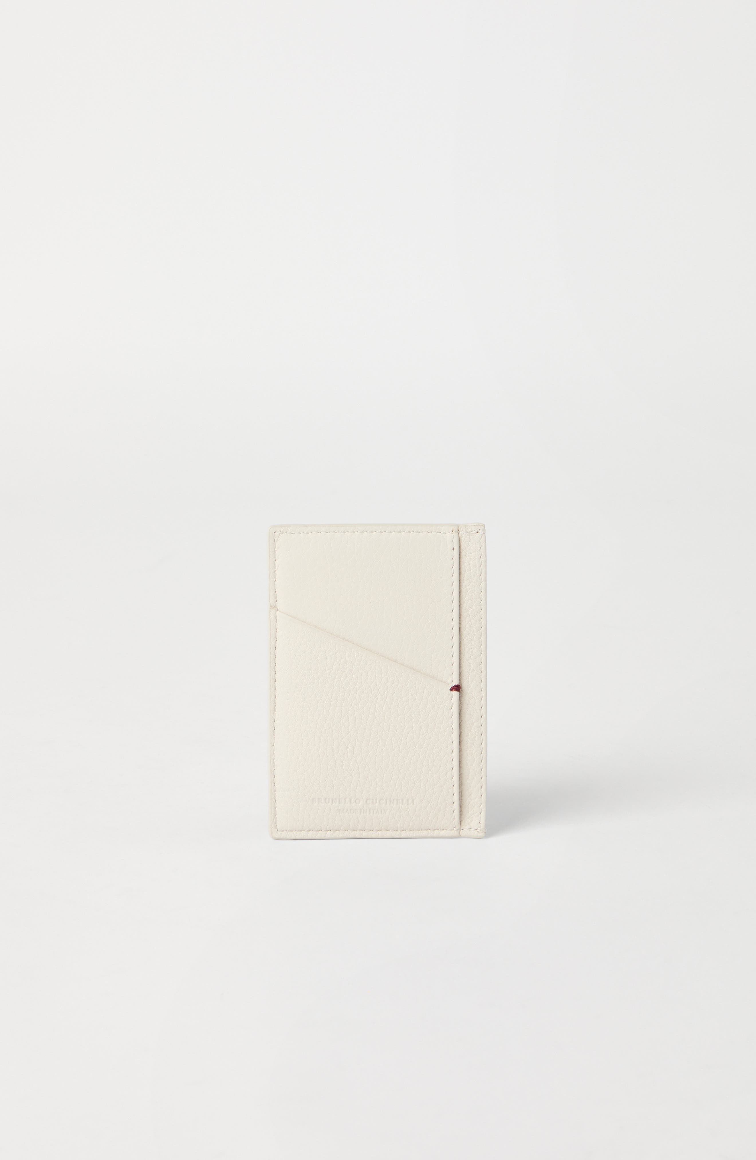 Brunello Cucinelli Calfskin card case in Ivory at Nordstrom - 3