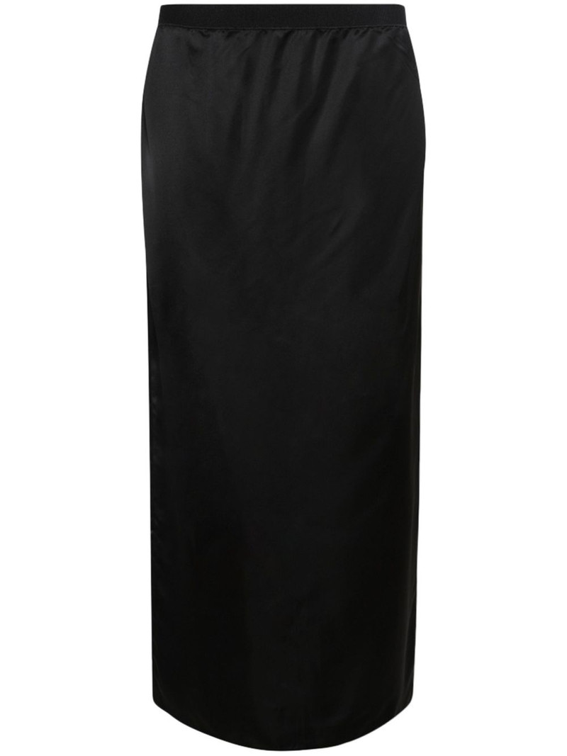 satin-finish midi skirt 1