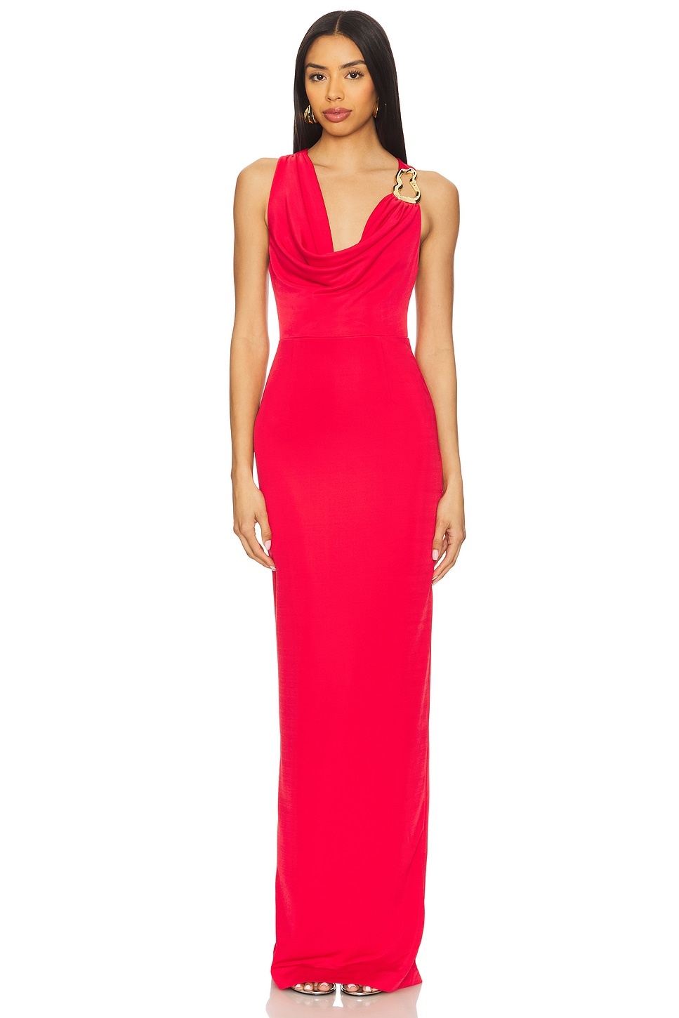 Carmine Halter Maxi Dress - 1