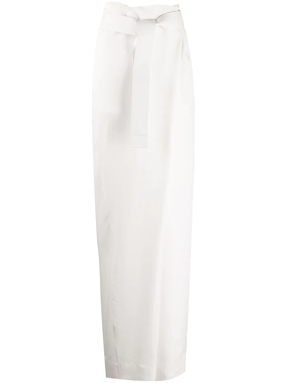 paper-bag waist flared trousers - 1