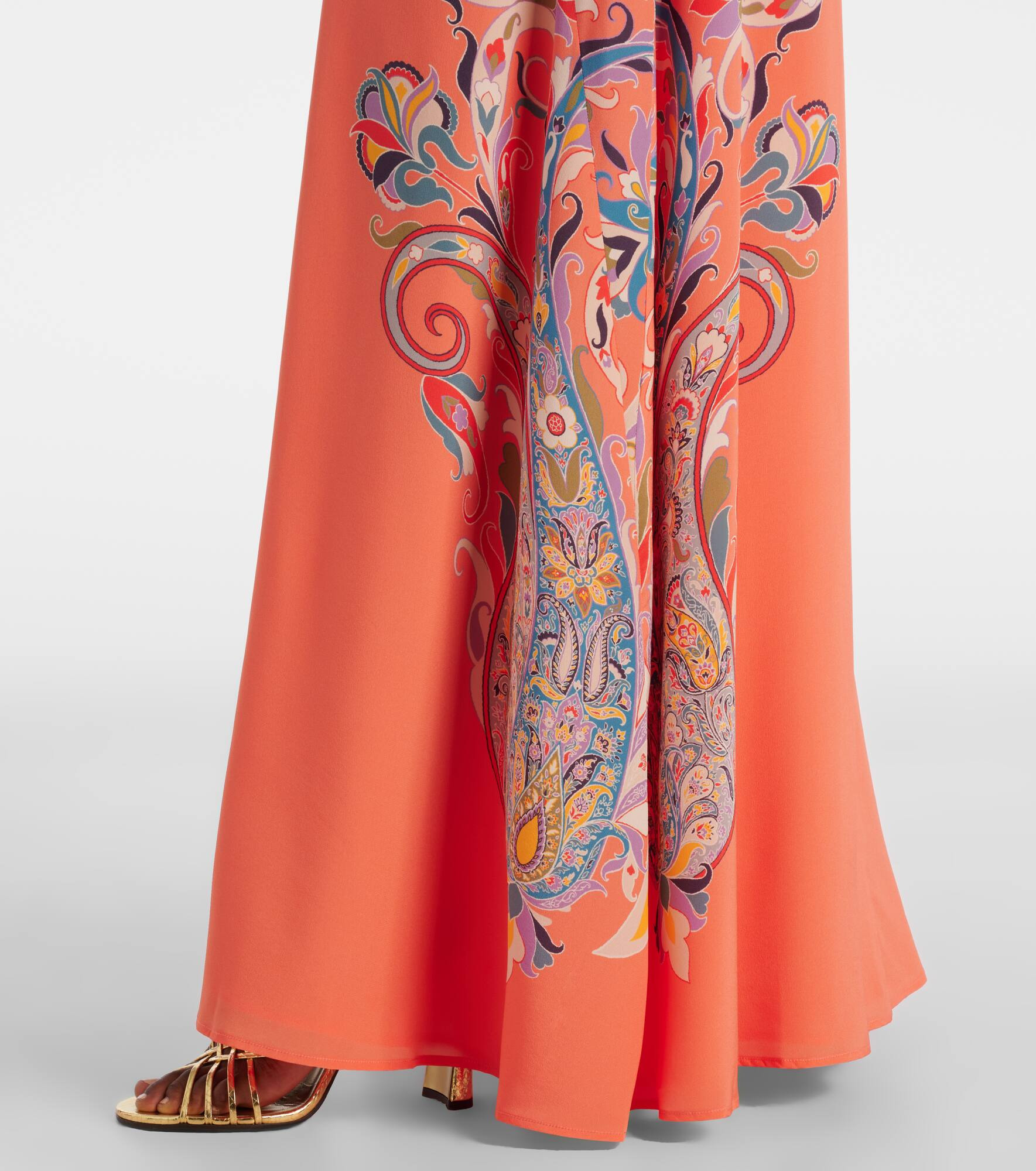 Paisley silk maxi skirt - 5