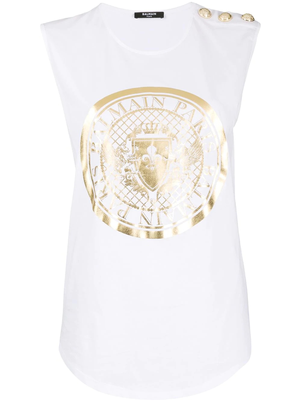 crest logo-printed tank top - 1