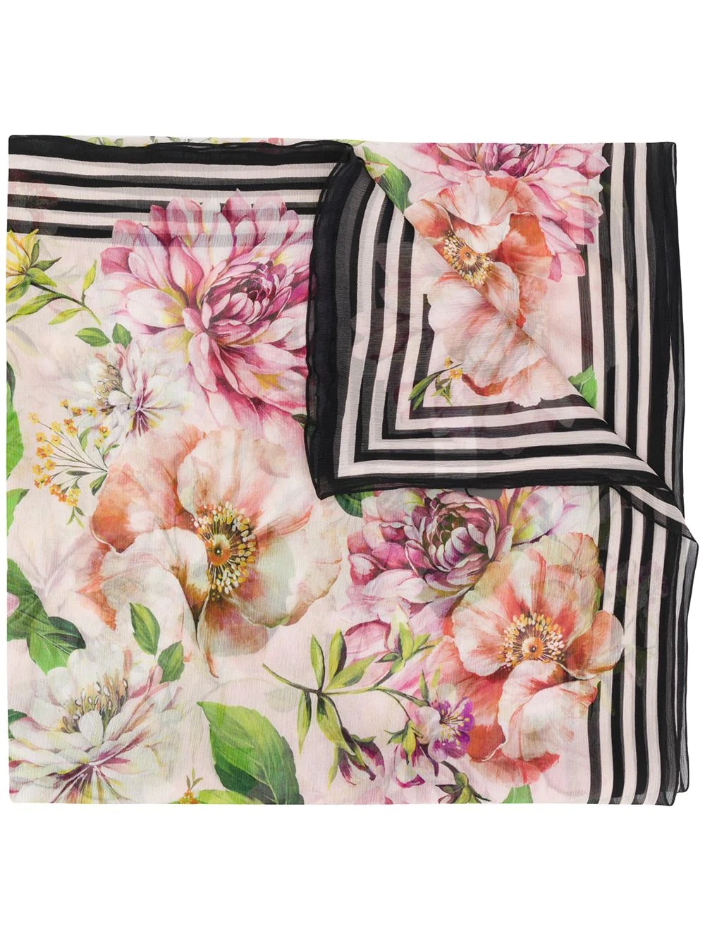 floral silk scarf - 1