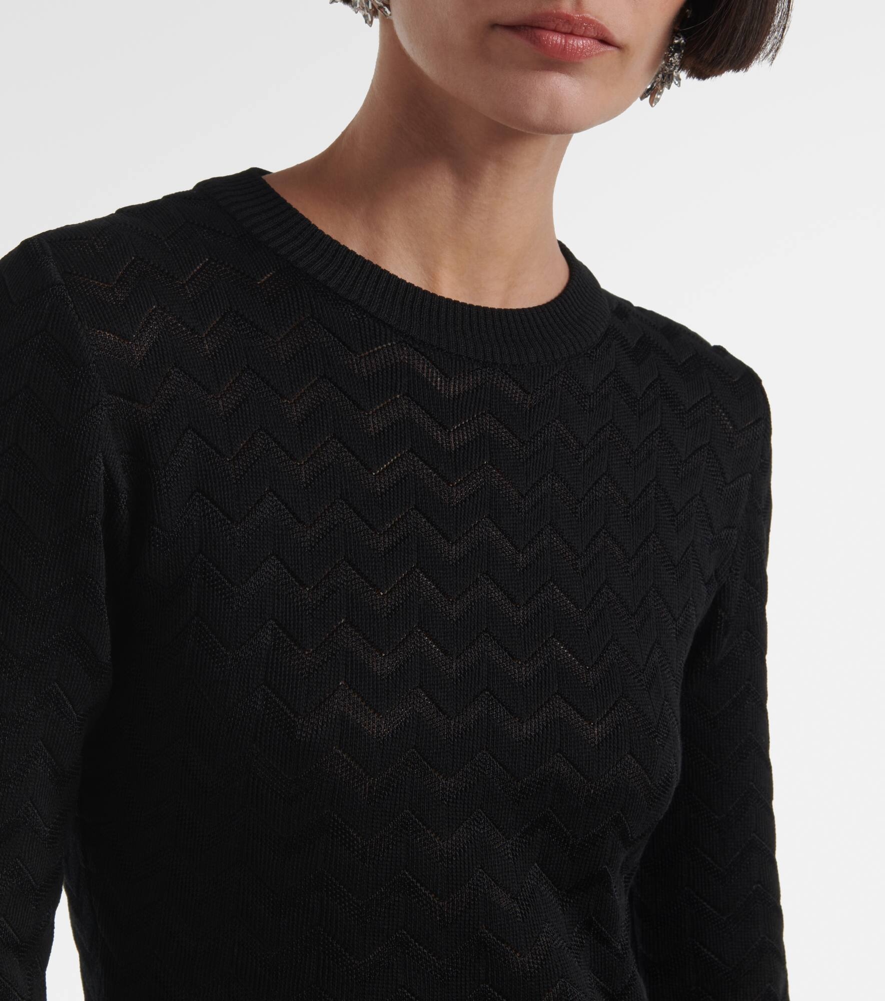 Zig Zag cotton-blend minidress - 4