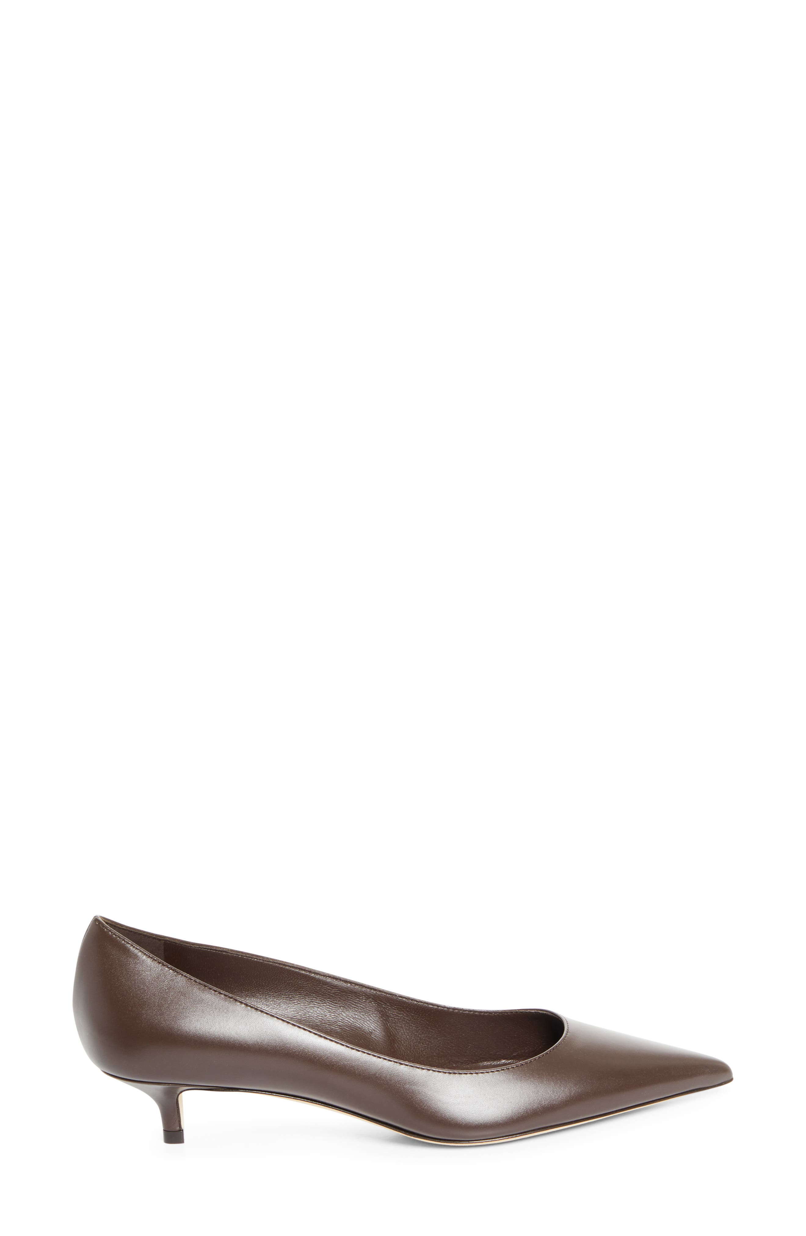 Jimmy Choo Amelia Pointed Toe Kitten Heel Pump in Chocolate at Nordstrom - 3