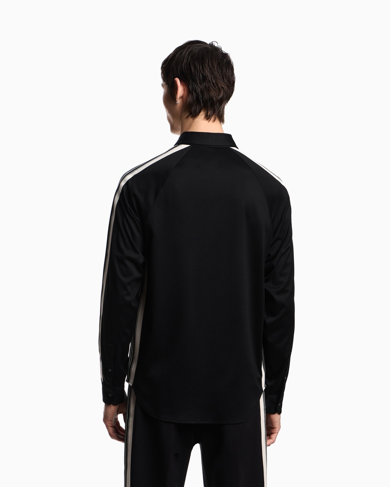 ASV SLIM-FIT SHIRT IN LYOCELL-BLEND JERSEY WITH BANDS - 3