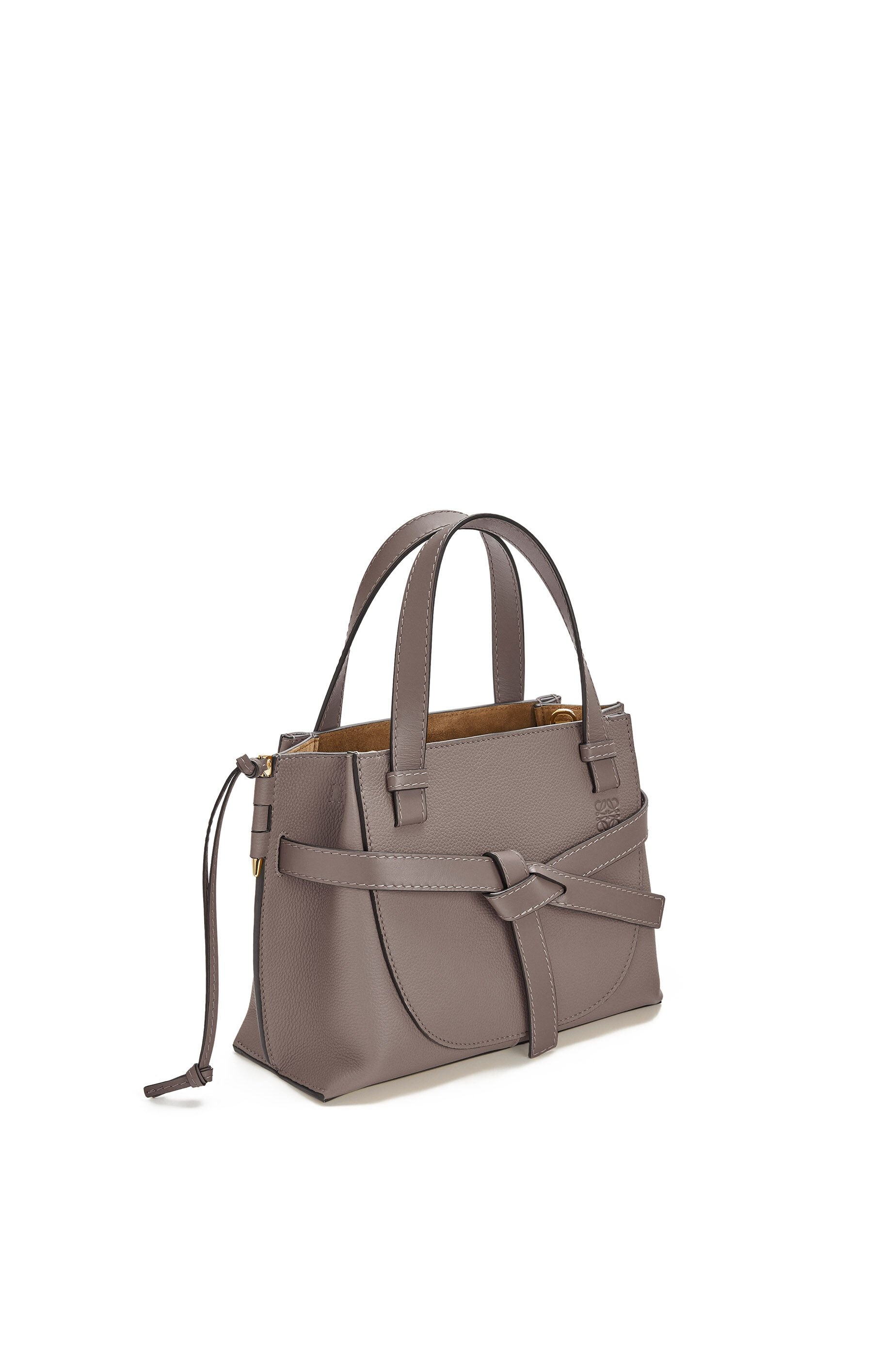 Mini Gate Top Handle bag in soft grained calfskin - 2