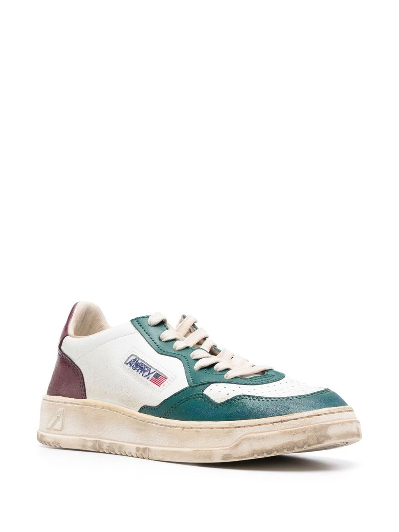 AUTRY Medalist distressed-finish sneakers outlook