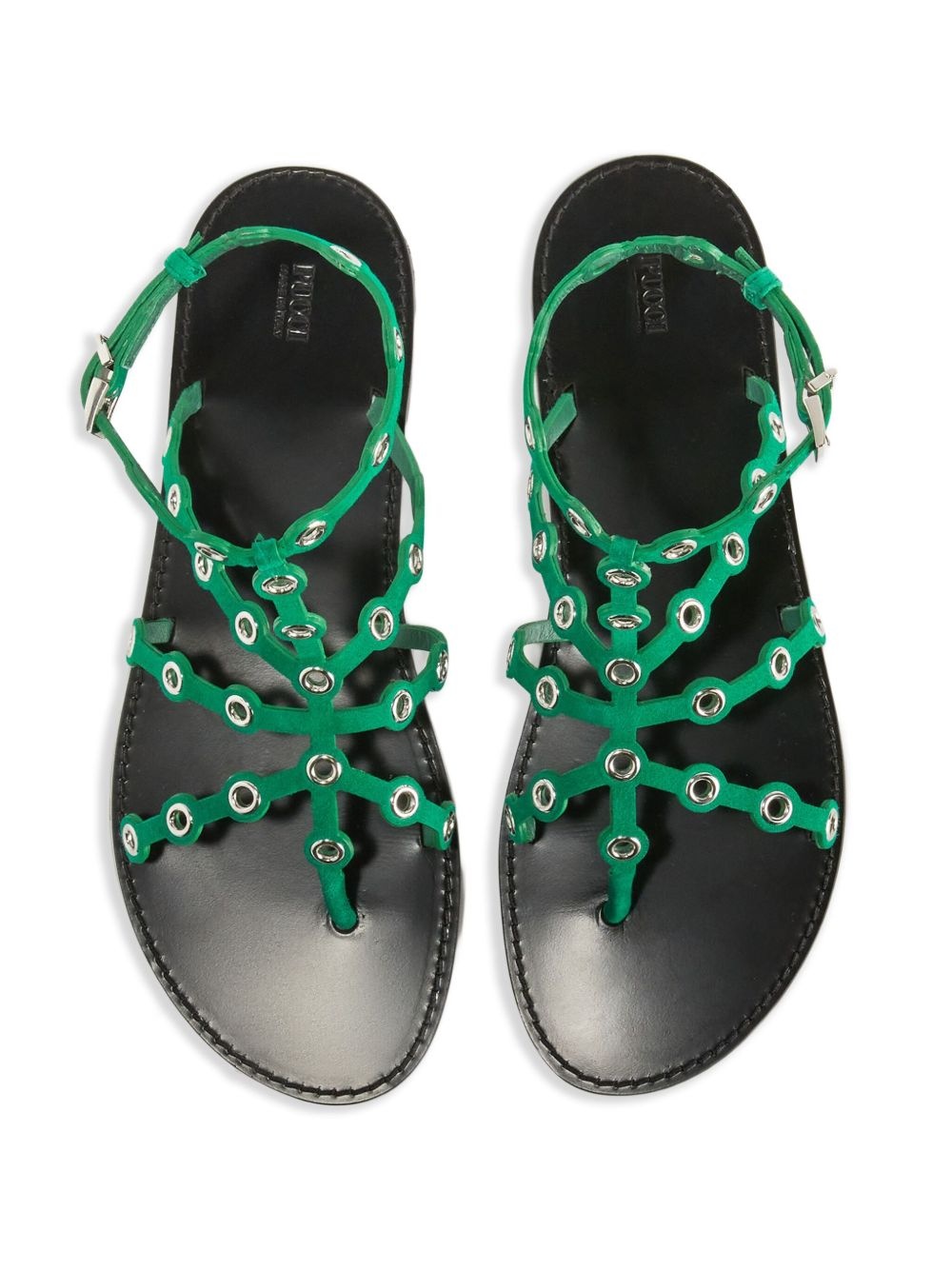 eyelet-detail flat sandals - 3