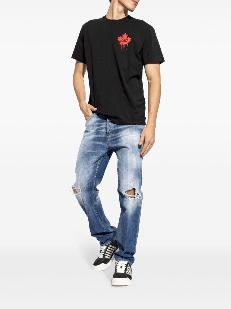 DSQUARED2 ripped straight-leg jeans outlook