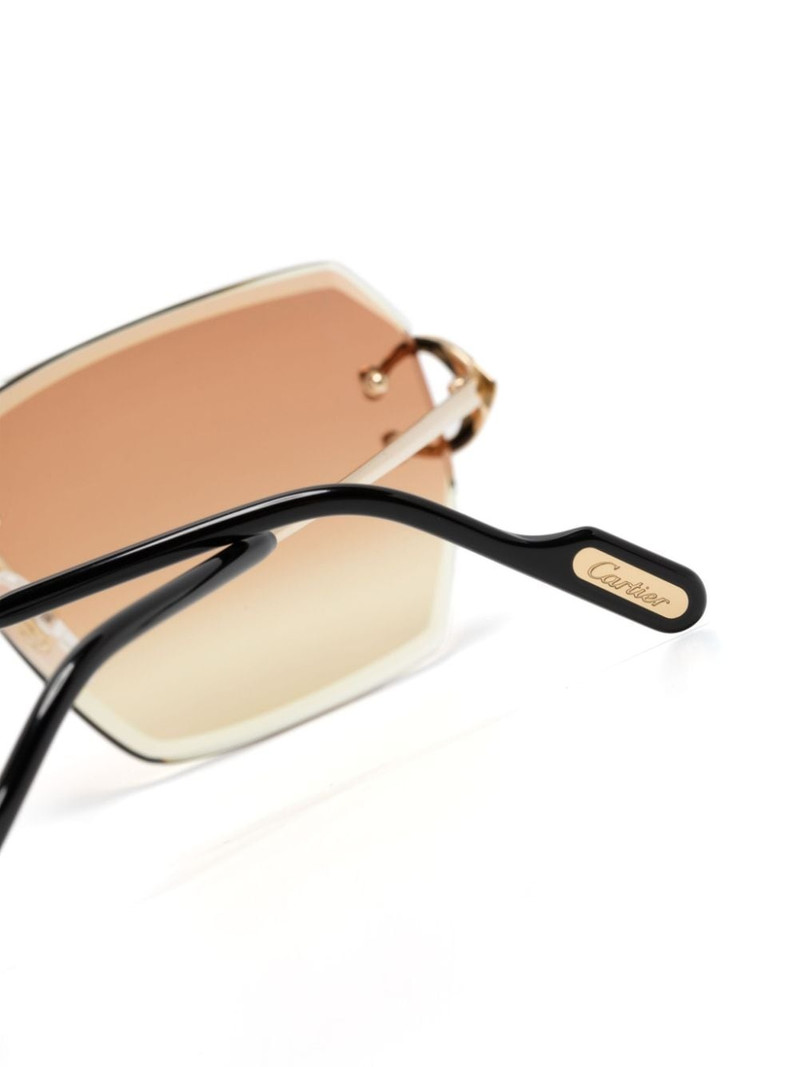 C DÃ©cor rimless rectangular-frame sunglasses 3