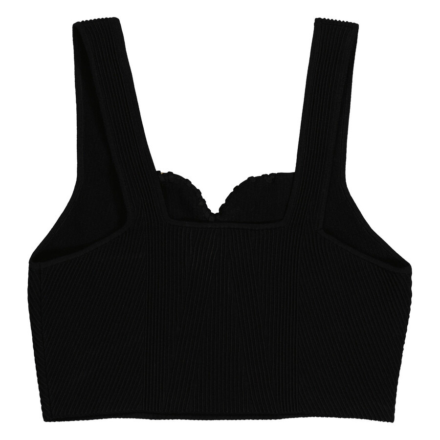 Aje Ladies Black Goldfoil Metal Bar Bodice - 2