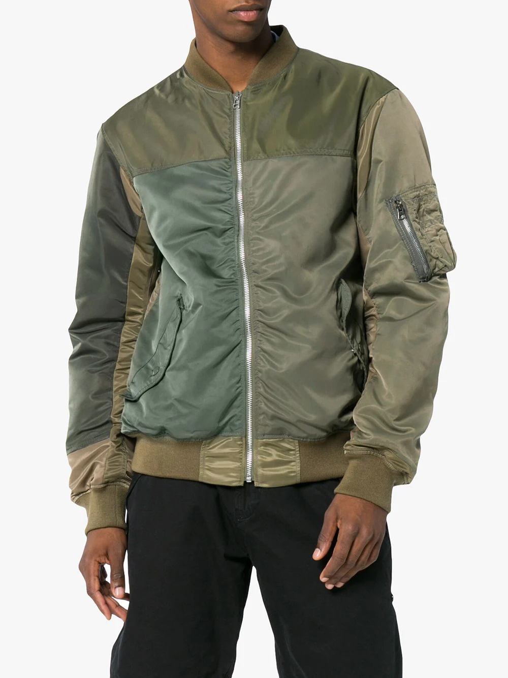 MA-1 panelled bomber jacket - 3